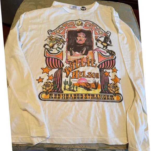 DAYDREAMER Willie Nelson Red Headed Stranger Frame LS Tee Size S New w/o Tag - Picture 11 of 12